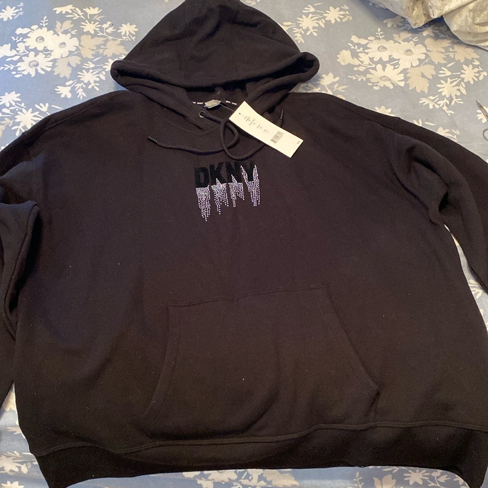 New women’s DKNY black sport hoodie XL